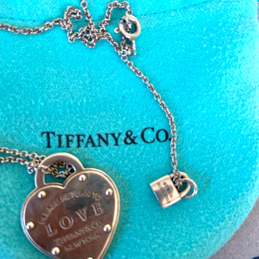 Tiffany& Co riveted heart necklace